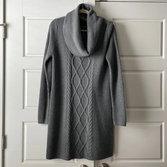 slim fit dress slacks Charcoal Sweater Dress - Wrap Sweater Dress main image 1
